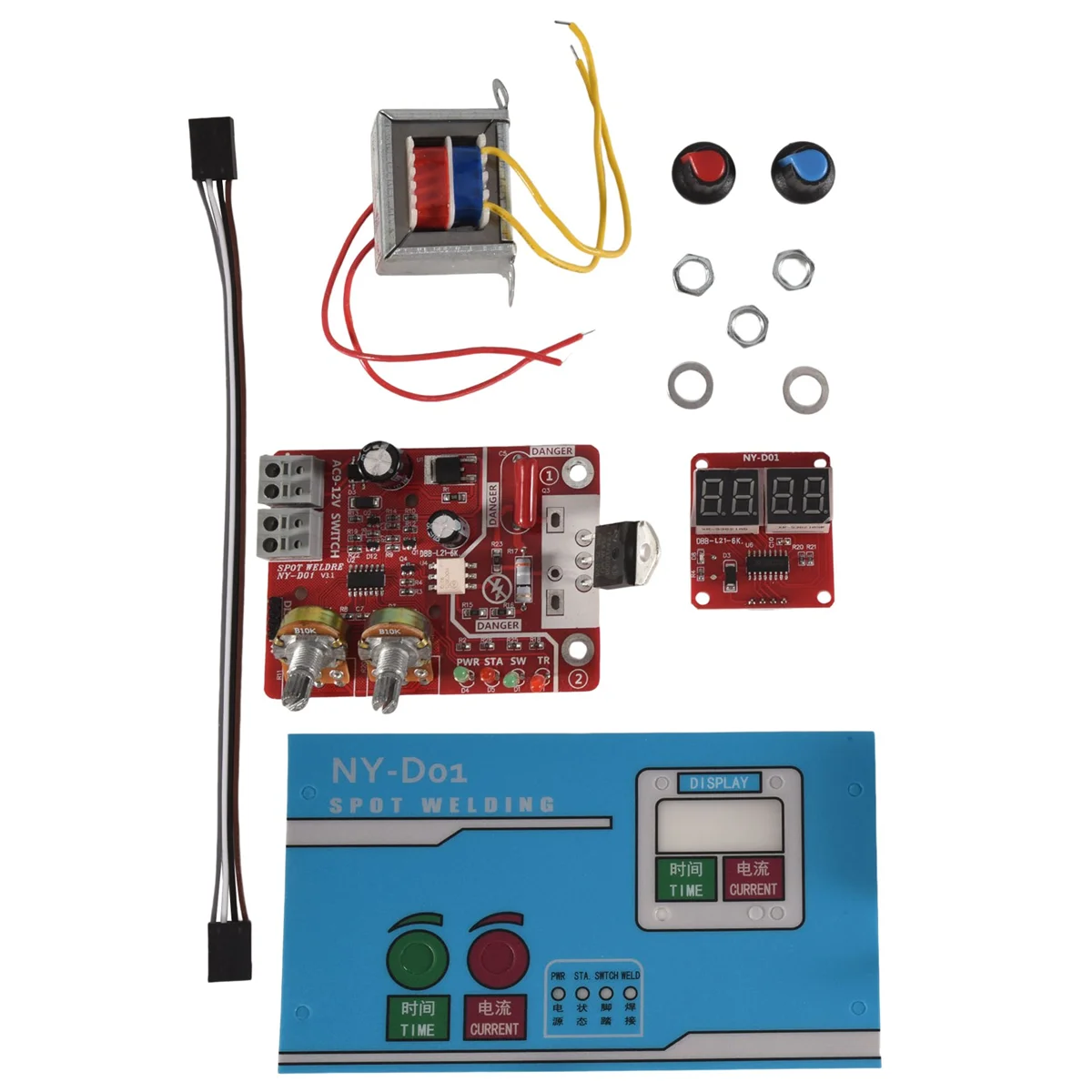 ABIS-Spot Welding Machine 9V 40A Current Adjustable DIY Controller Panel Time and Current Control Function 220V