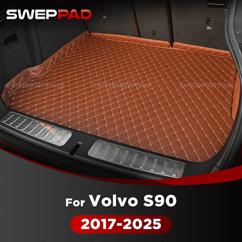 For Volvo S90 2017-2025 24 23 22 21 20 19 18 3D Car Trunk Mat Cargo Liner Carpet Interior Accessories Cover