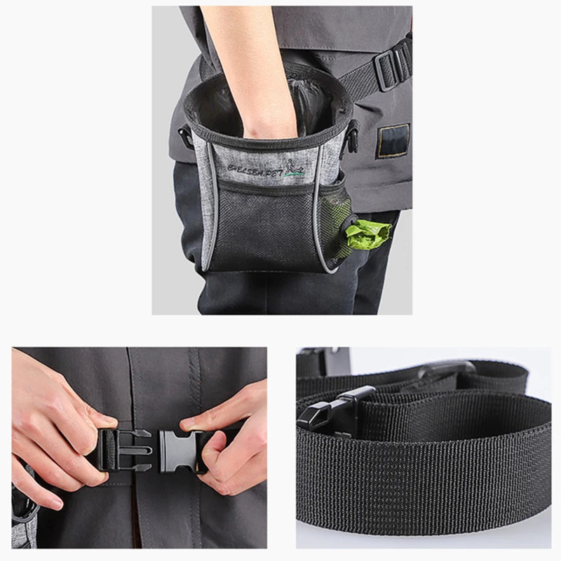 Pet Dog Puppy Training Treat Snack Bait Pet Feed Pocket Pouch Obedience Agility Pouch Food Bag Pocket Snack Reward Waist Bag