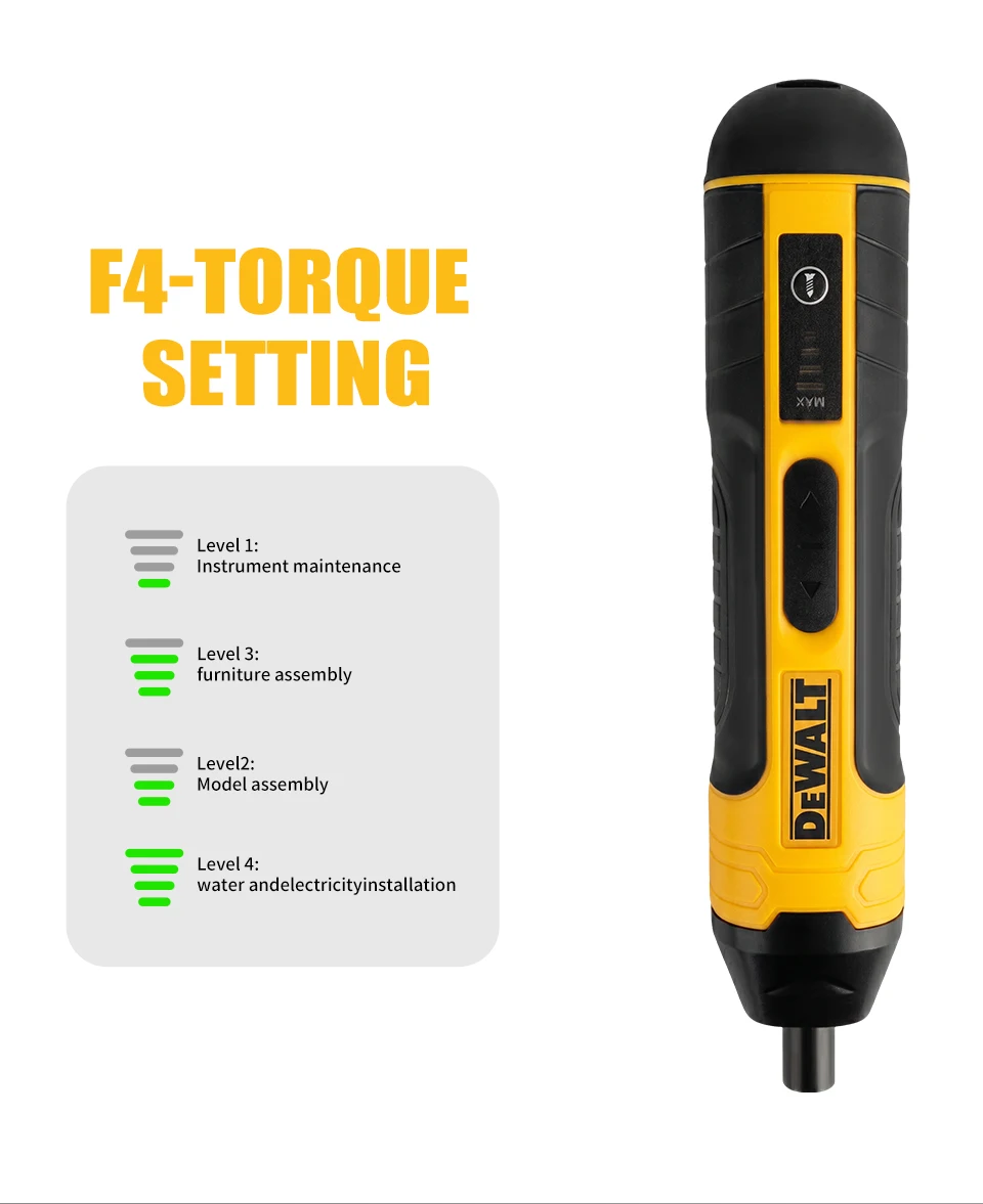 DeWalt Akku-Elektroschrauber | 3,6V 5N.m Drehmoment | 1/4-Zoll-Bohrfutter | 1300mAh Li-Ionen-Akku HT422 – Detail 2