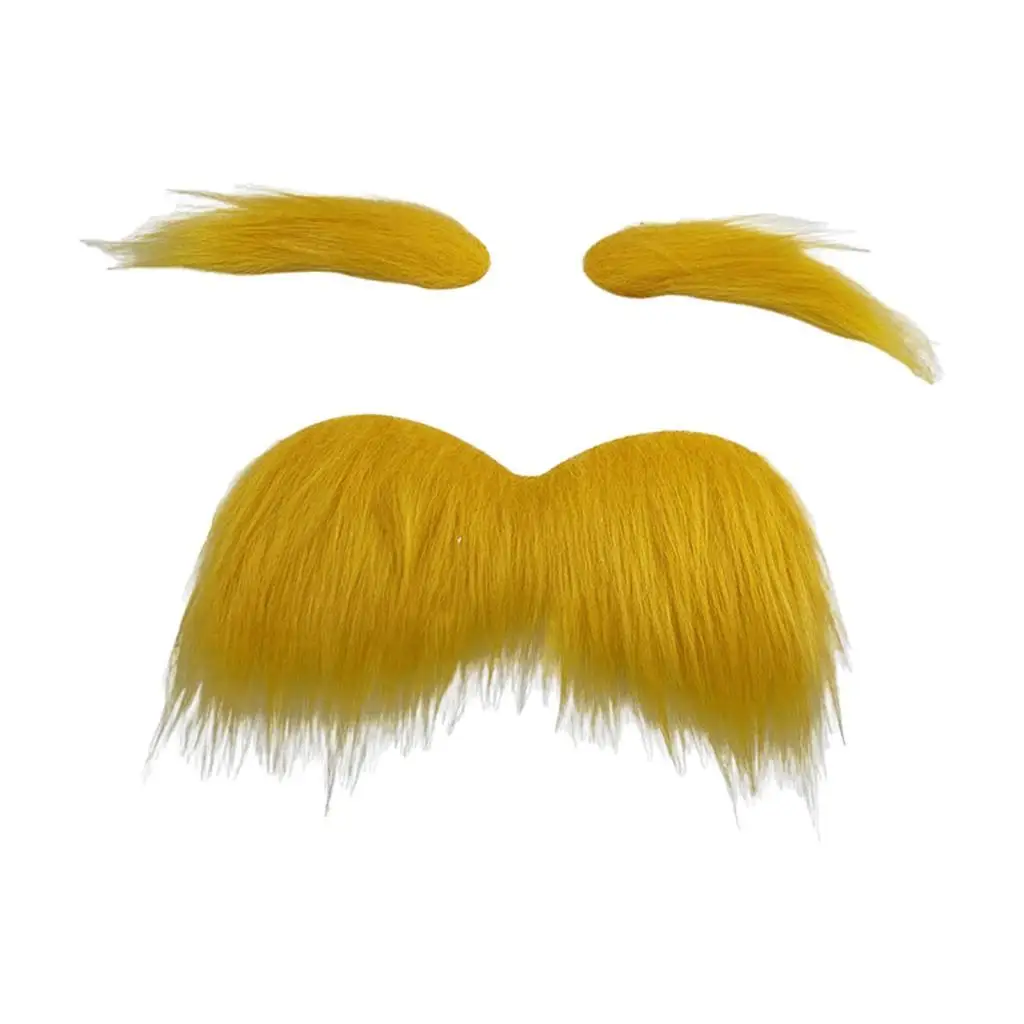 Nep snor en wenkbrauwen zelfklevende baardkit nieuwigheid gezichtshaar rekwisieten voor festival cosplay evenementen