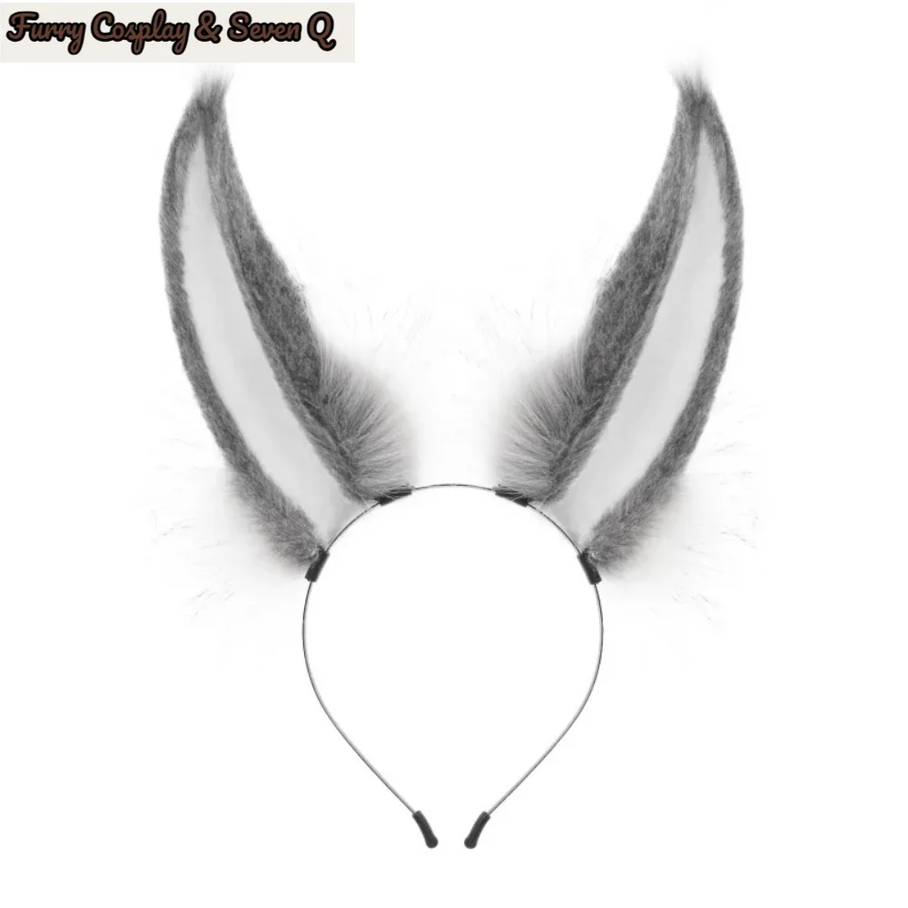 Handmade Plush Simulation Rabbit Ears Comic Show Cosplay Performance Animal Ears Headband Live Broadcast Props