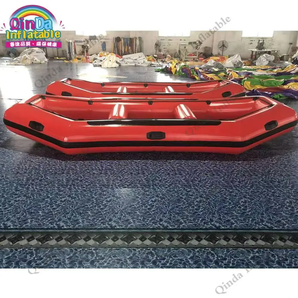 Fabrieksprijs opblaasbare boot vlot rivier vissersboot, 4,2 m meer opblaasbare drijvende boot voor surfen