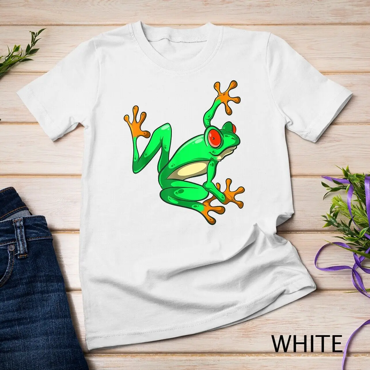 Cute Tree Frog Gift T Shirt for Kids and Adults Unisex T-shirt