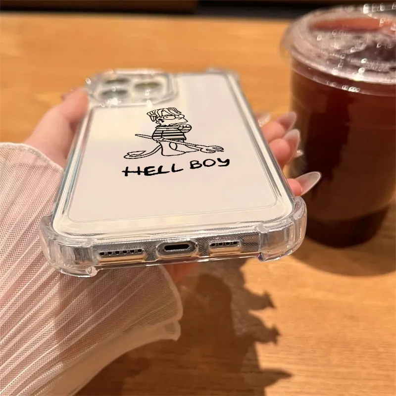 حافظة هاتف Hell Boy Rapper Lil Peep شفافة لهاتف آيفون 17 16 14 15 11 12 13 Pro Max 16E 16 Plus 17 Air 17PM غطاء ناعم مقاوم للصدمات #4