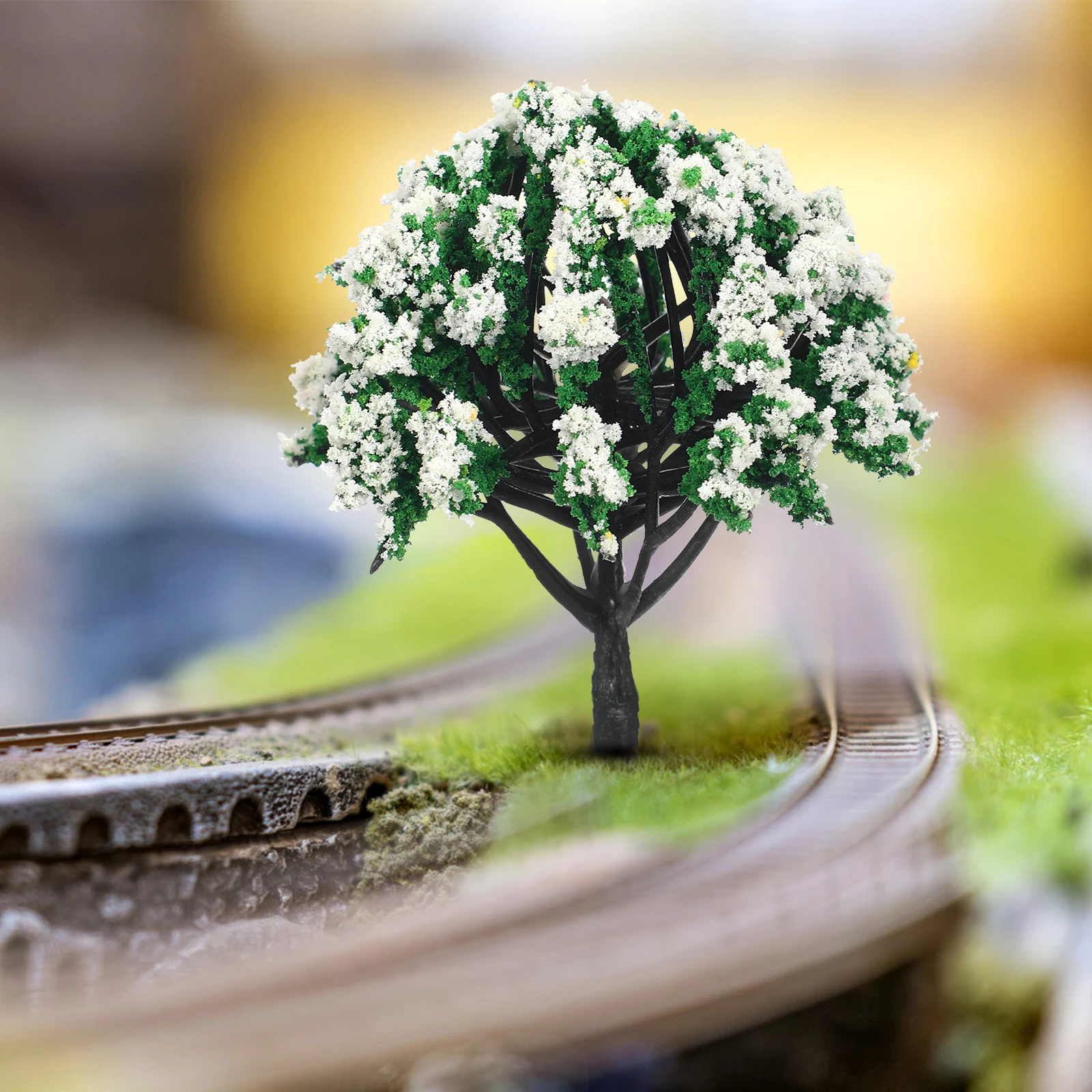 15 szt. Małe Zielone Drzewka Realistyczne Sztuczne Rośliny do Architektury Scenerii Kolejowej Dioramy Dekoracji Zielonych Scen