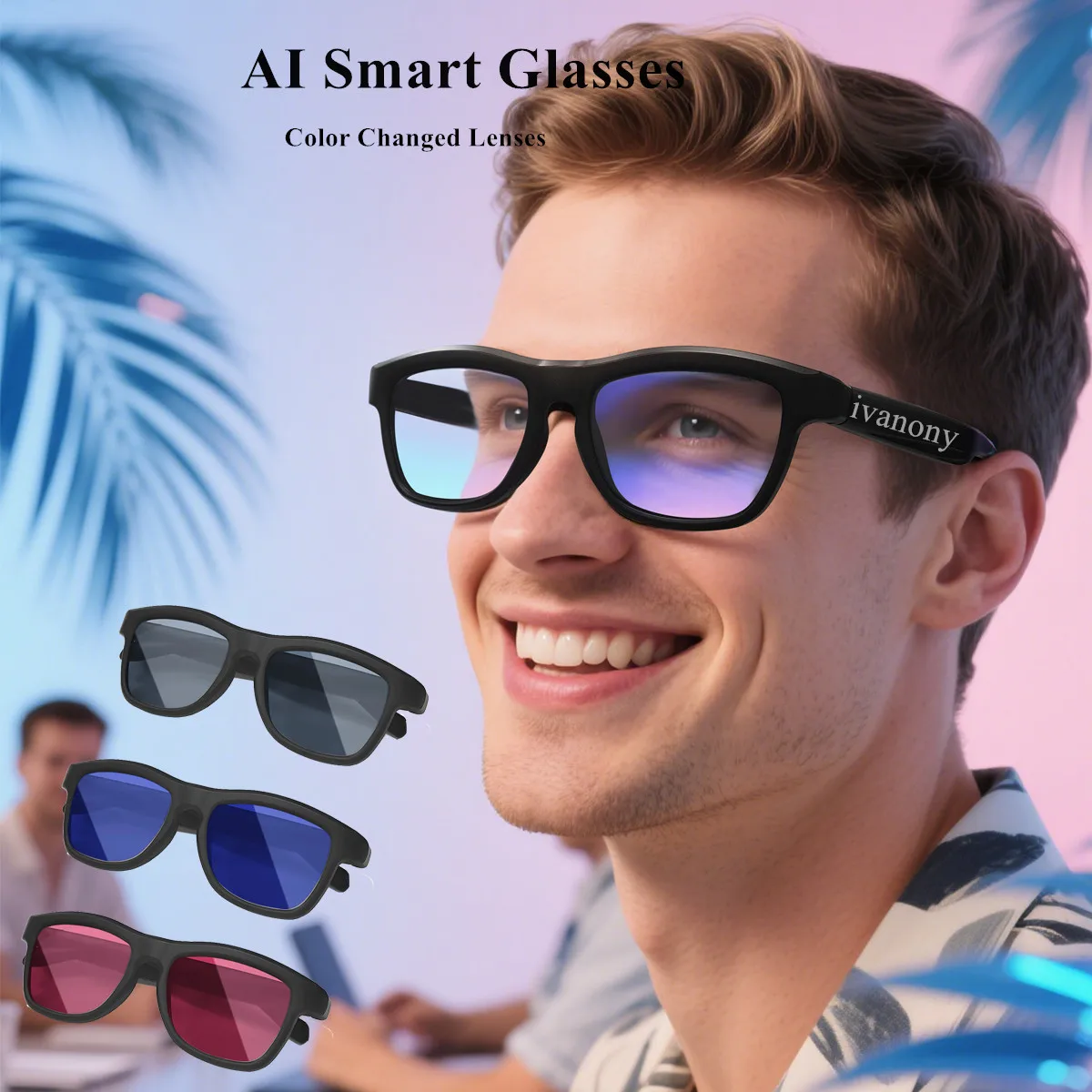 

Smart Glasses Color Changing Lenses Bluetooth Call Play Songs Voice Assistant Map Navigation UV Protect Smart AI Glasses 2025 ﻿