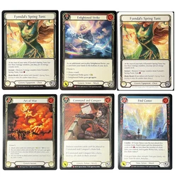 FAB-Cartas de Jogo TCG Proxy Regular, Arte da Guerra, Braveforge Bracers, Coragem de Bladehold, Crisol da Guerra, CRU, Túnica de Primavera