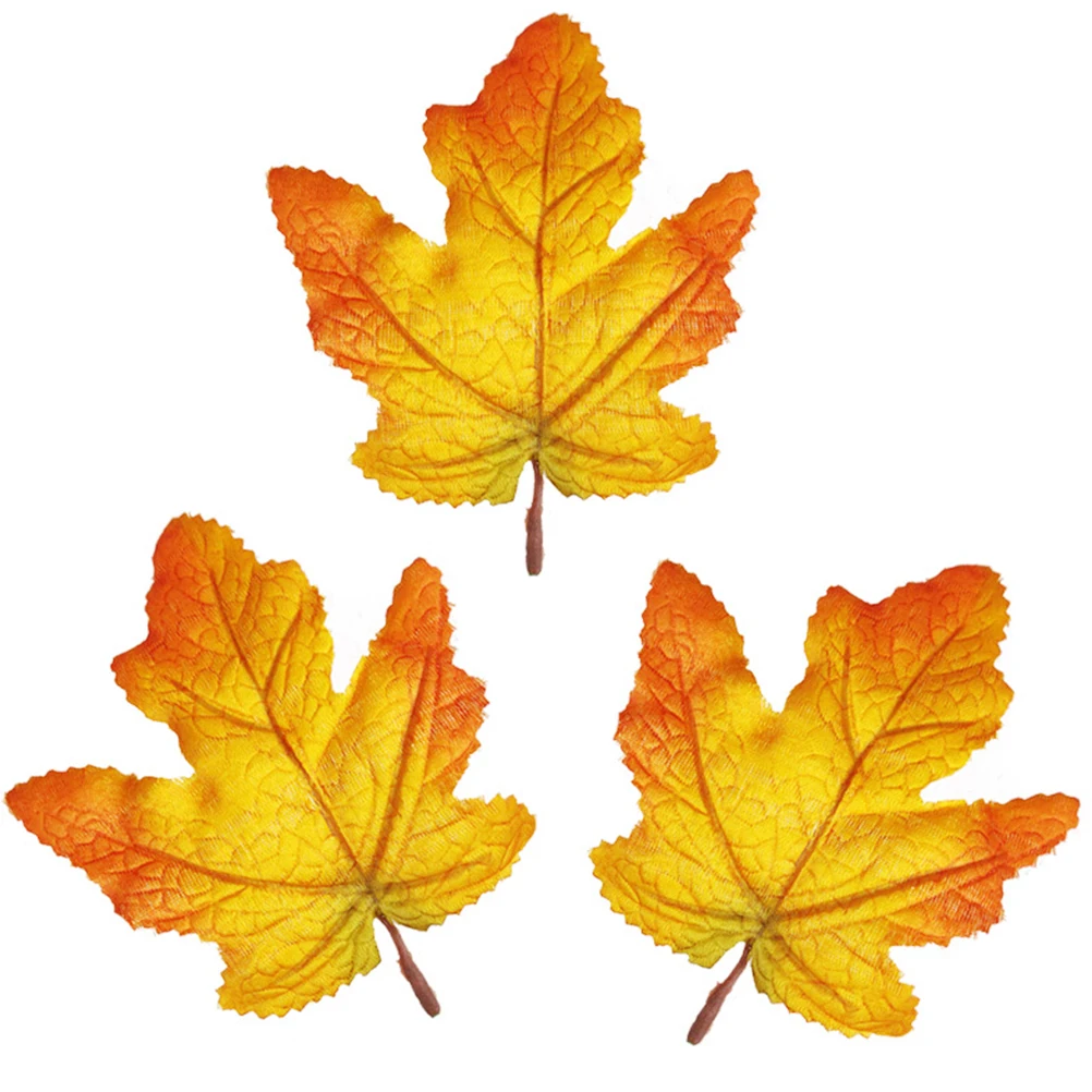 

Artificial Maple Leaf Decor For Home Halloween Party Autumn Leaves Decoration Mixed Color Maple Leaf Props Leaves Decor