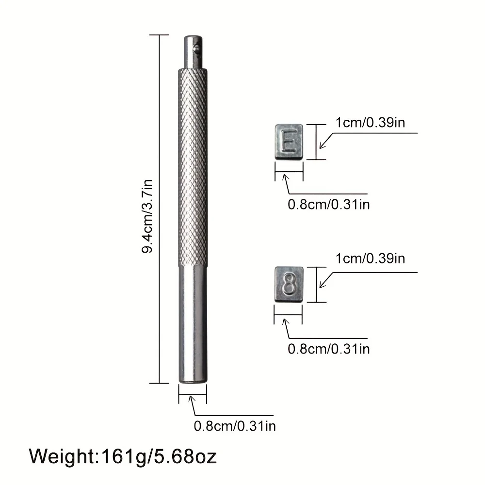 XUQIAN 36Pcs Metal Stamp Punch Tool 3mm 6mm Number Letter Stamp Set Digital Printing Punch for Stamping Metal Leather