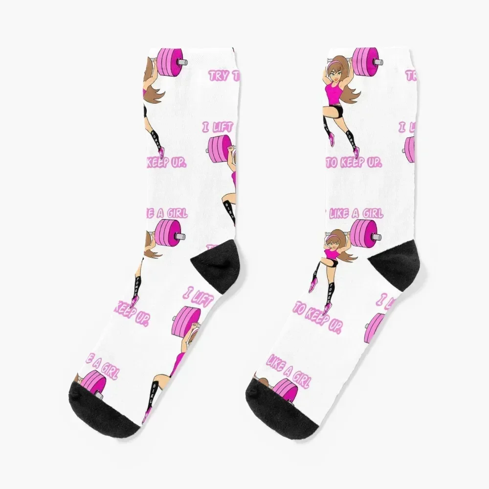 

Lift like a girl, fitness funny , barbell girls Socks soccer anti-slip luxury Girl'S Socks Men's