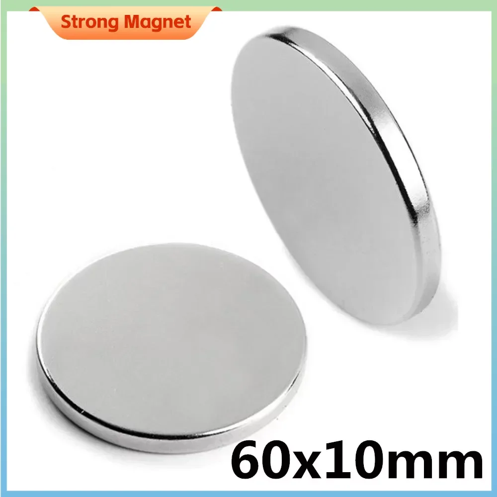 Neodymium Magnet 60x10mm NdFeB Super Strong Powerful Permanent Round Rare Earth Magnetic N35 Circular Magnet 60*10 mm