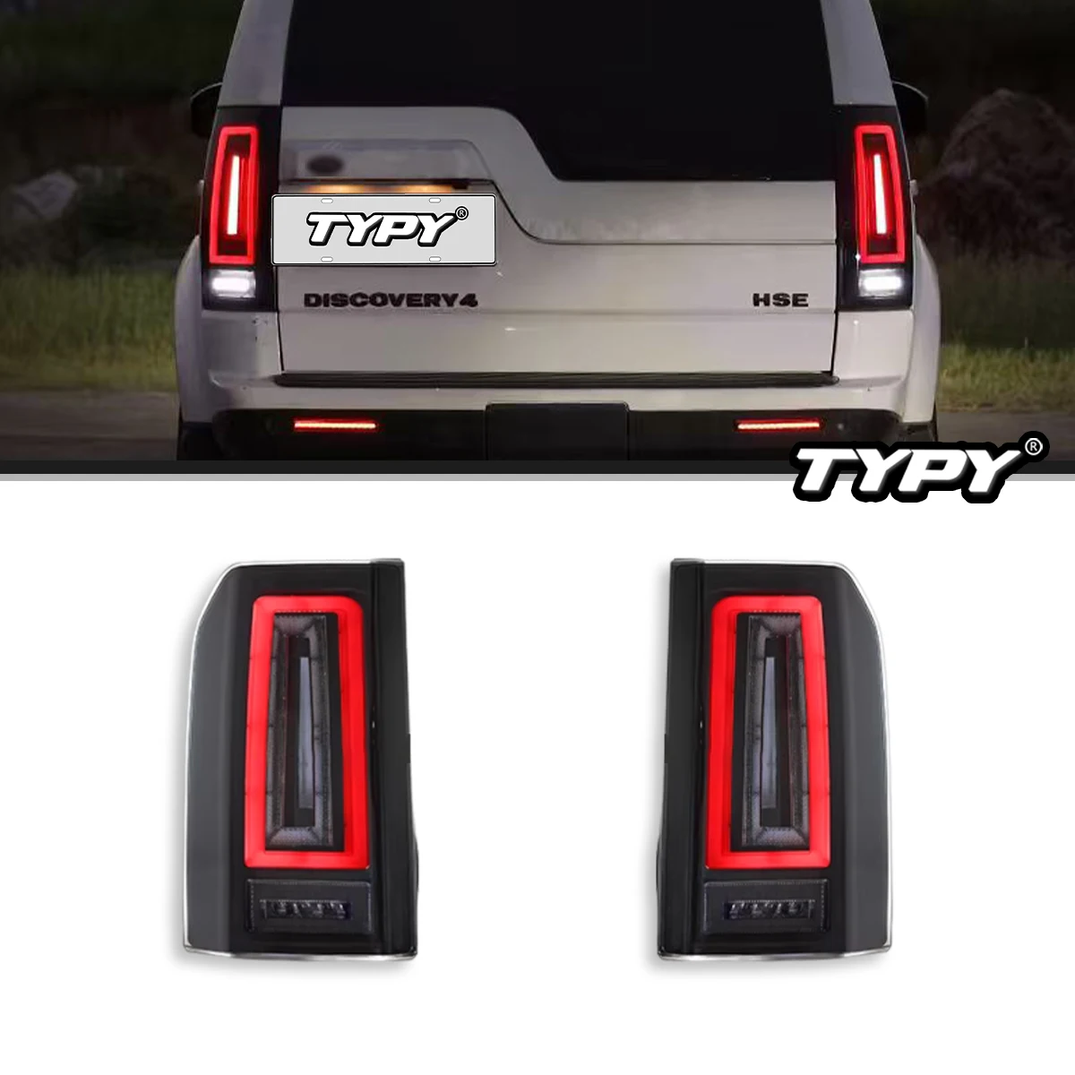 

Задние светодиодные фонари TYPY для Land Rover Discovery 4 (2010-2016) с функциями стоп-сигнала, указателей поворота и противотуманных фар. Автомобильные аксессуары.