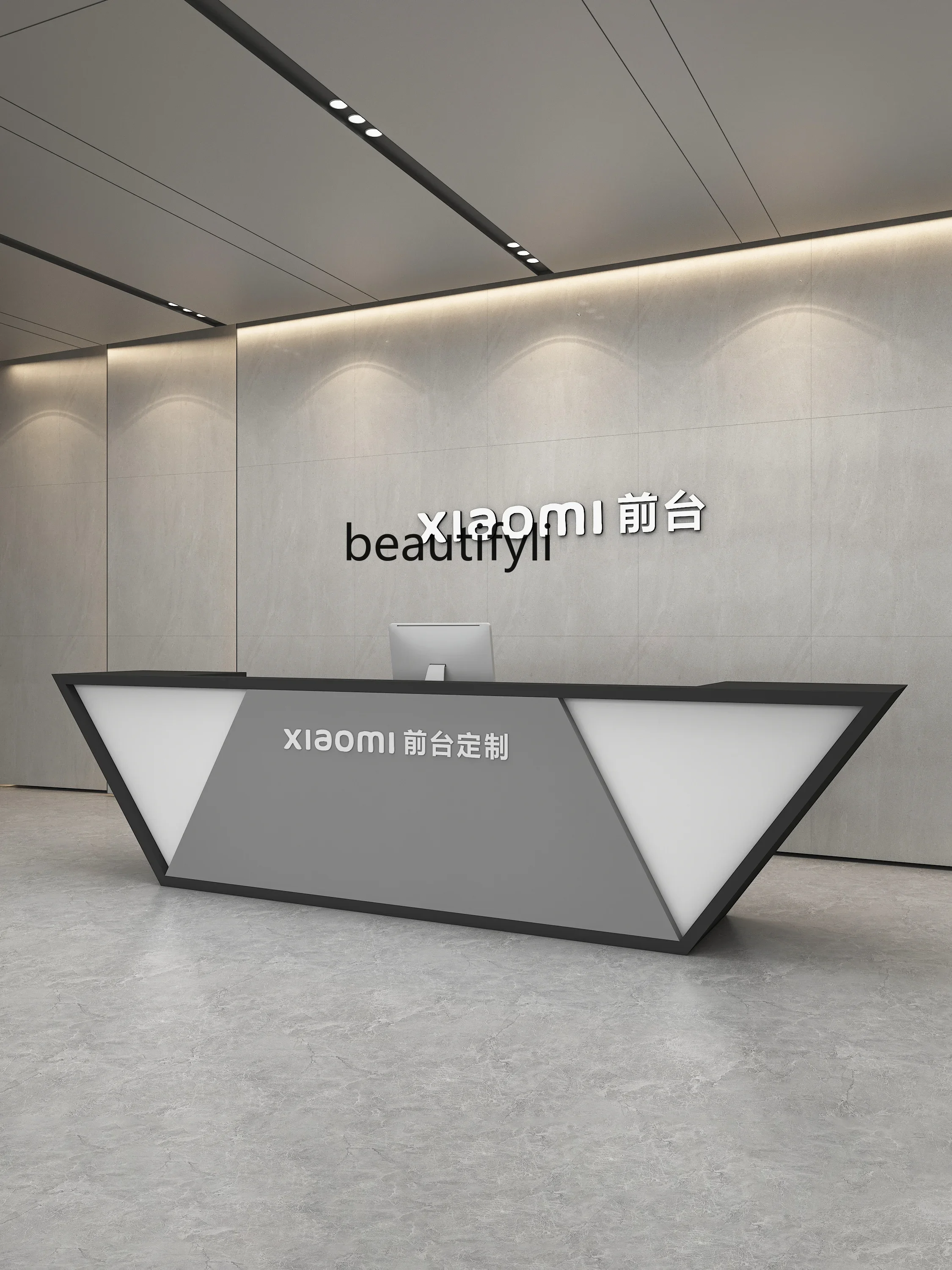 New Simple modern clothing store bar, beauty salon checkout page company reception desk