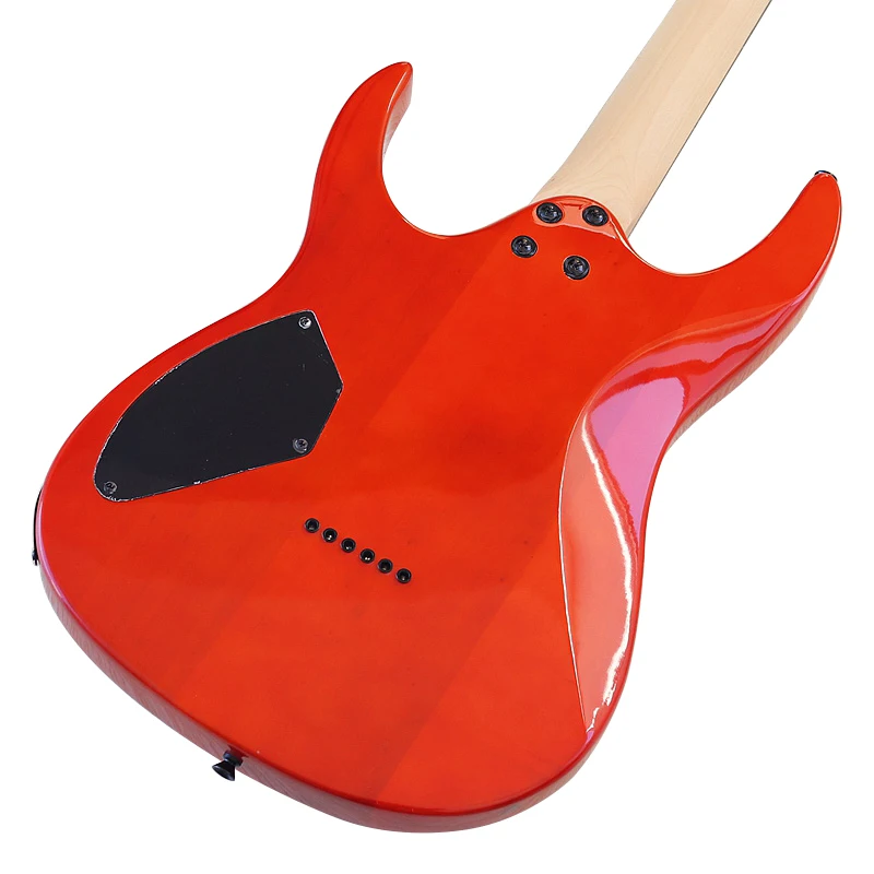 Cherry Color 6 String 39 Inch Electric Guitar Solid Basswood Body 24 Frets Good Handicraft