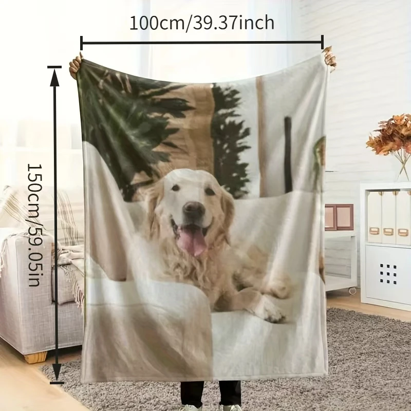 Custom Photo Flannel/Personalized Digital Print Multifunctional Blanket/Suitable for Gifts, Sofa, Travel/Machine Washable, Moder