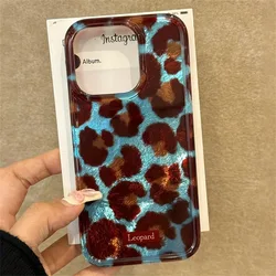 Simple Fashion Smudge Leopard Print Soft Phone Case For iPhone 15 Cases iPhone 16 Pro Max 14 13 12 11 XS X XR 7 8 Plus 16 Cover