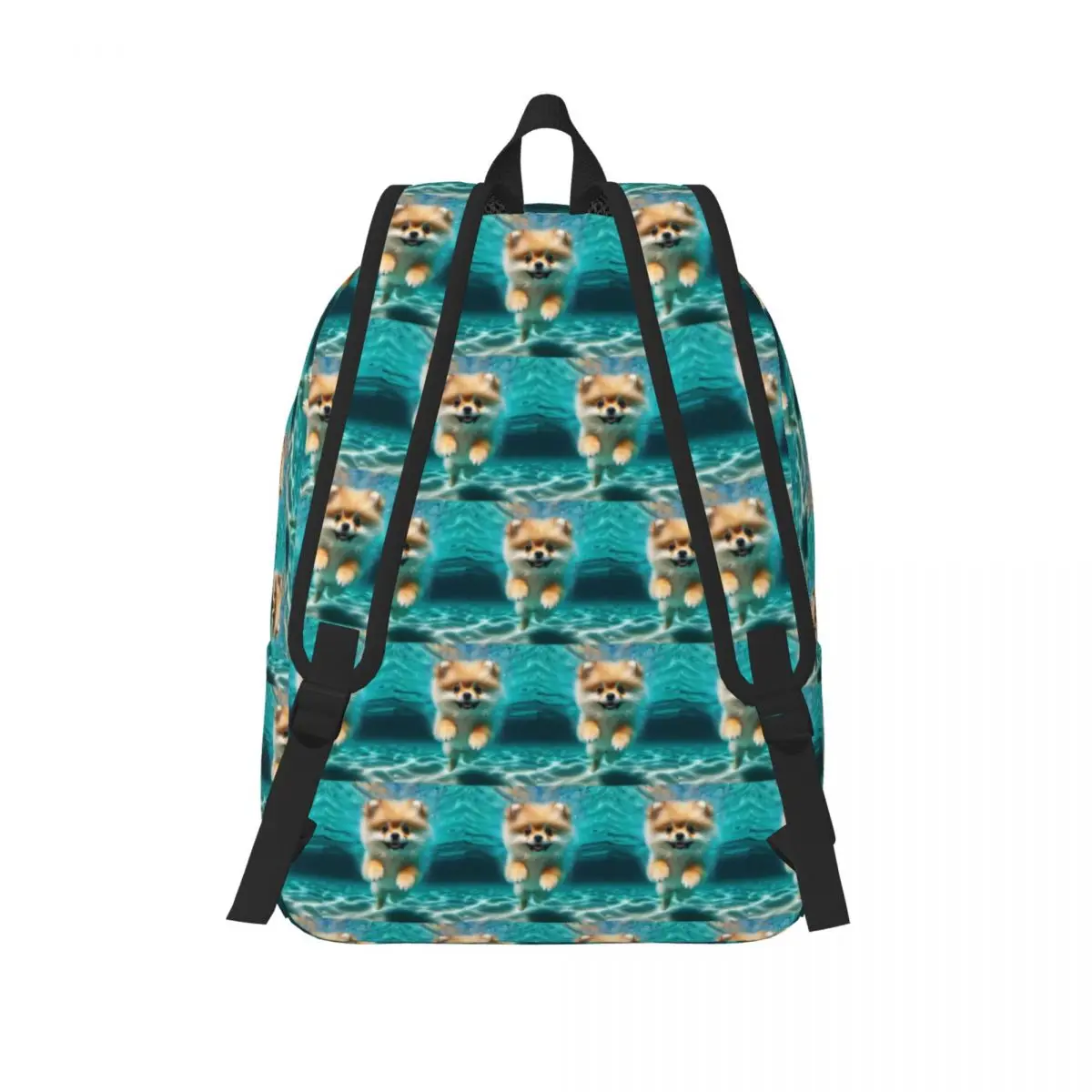 Студенческий рюкзак с померанским шпицем, школьная сумка, походный дорожный рюкзак для мальчиков и девочек, модная сумка для книг, сумки на плечо