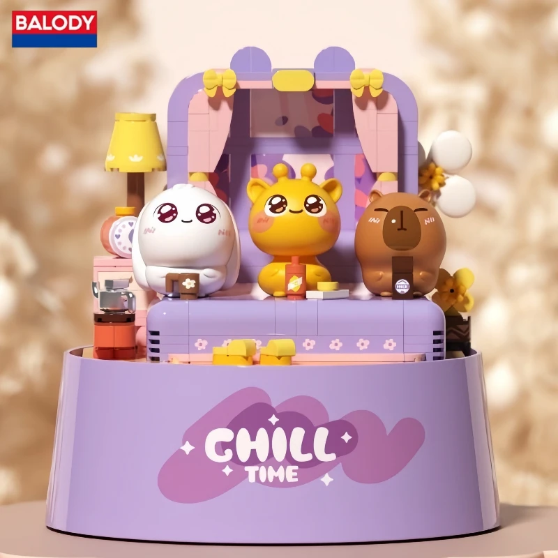 

Строительные блоки BALODY, удобный диван, автобус, стенд в сборе, модель для спальни, настольная коллекция украшений, подарки на день рождения