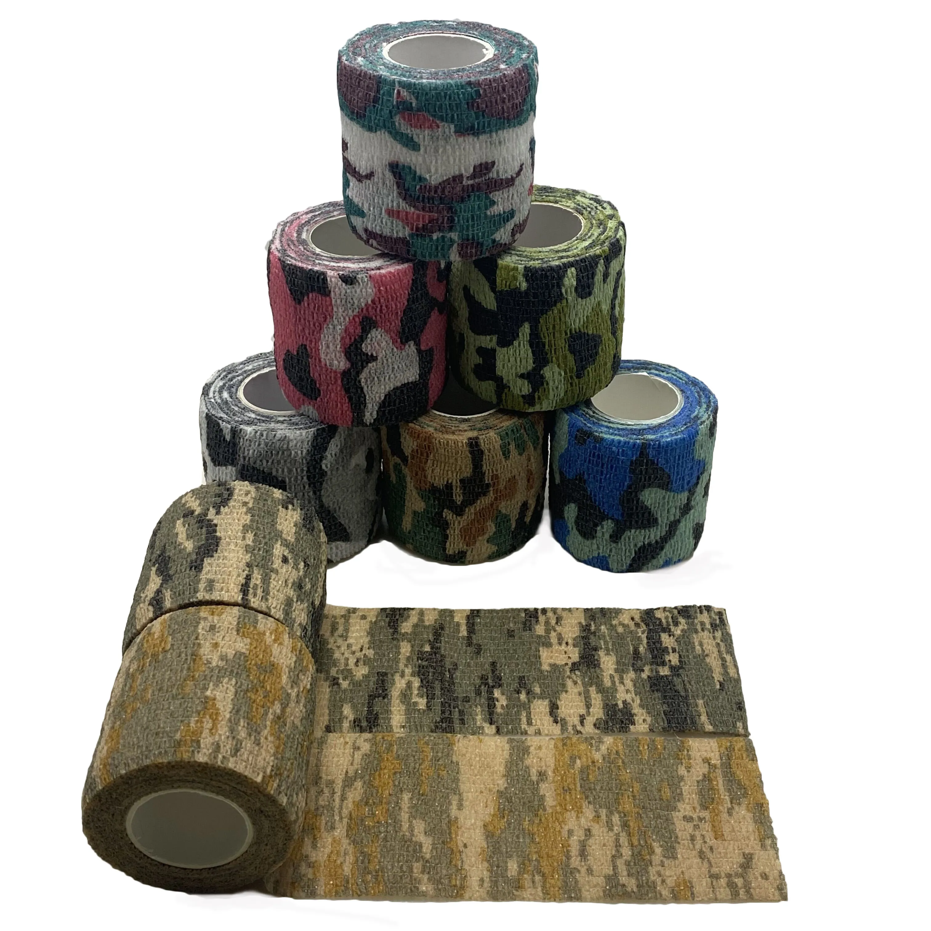 Bandage élastique auto-adhésif non tissé, bande de pouce de Sport, enveloppe de Camouflage tactique, pansement pour animaux de compagnie vétérinaire, bande de Camouflage médicale Scotch