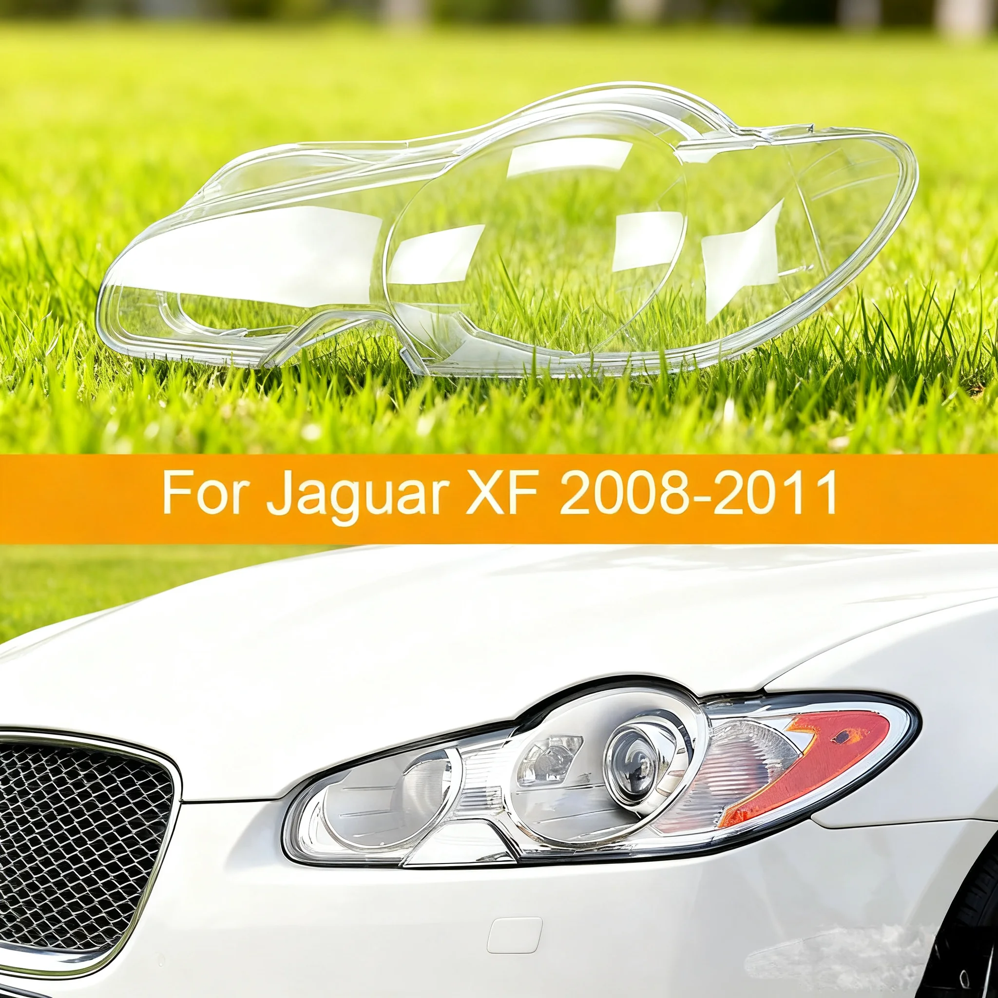 Car Headlight Cover Headlamp Lens Transparent Lampshades Shell Replace The Original Glass For Jaguar XF 2008 2009 2010 2011 X250