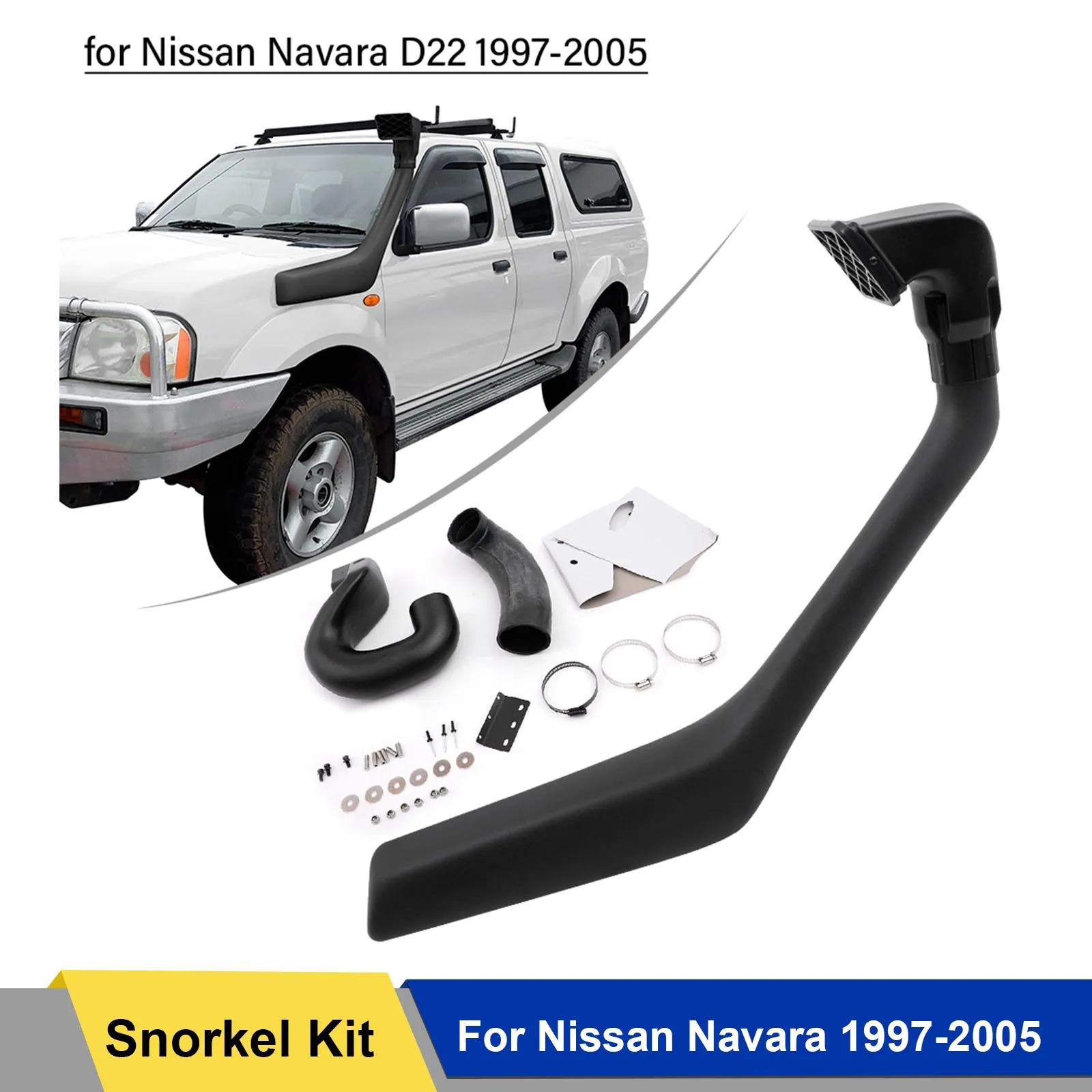 

Snorkel Air Ram Intake Kit FOR NISSAN NAVARA D22 1997 1998 1999 2000 2001 2002 2003 2004 2005 3.0 Litre-I4 Diesel