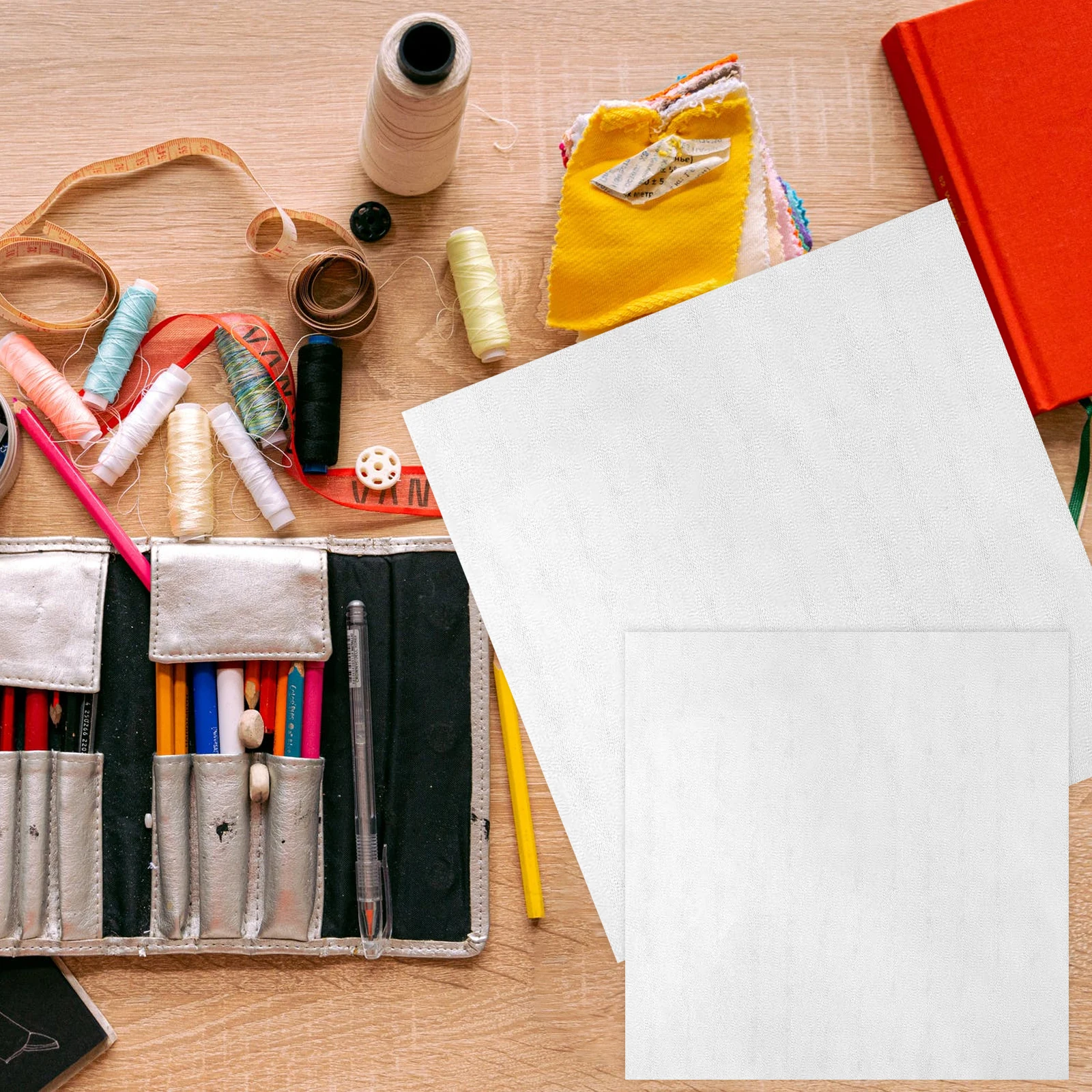 

12 Sheets Embroidery Fabric Squares Easy to Use Cross Stitch Supplies for Handbags and Embroidery Cross Stitch Fabric