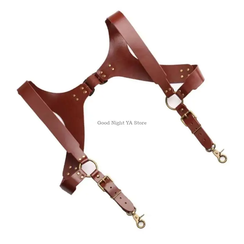 Rantai tubuh pria harness pu black halters rantai untuk bermain peran pesta pria untuk pria dan laki -laki