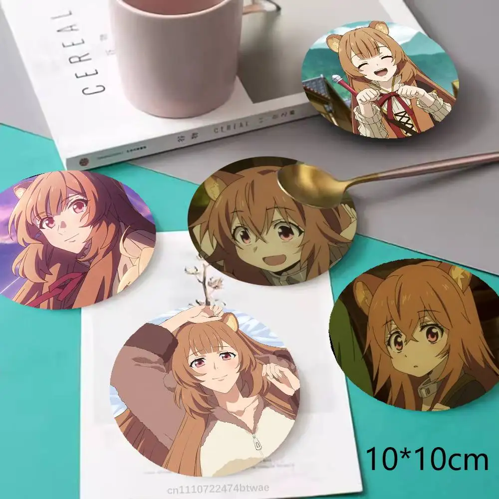 S-Shield Hero TRotSH Raphtalia Wood Coaster Mug Tea Coffee Cup Pad Heat Resistant Placemats Tableware Decoration