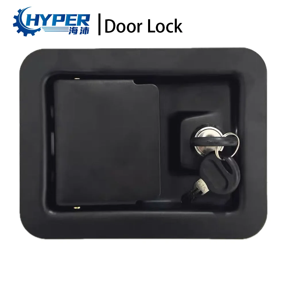 

General Black Carbon Steel Paddle Door Lock Blight Stainless Steel Canopy Door Locks For Silent Generator Set Genset solution