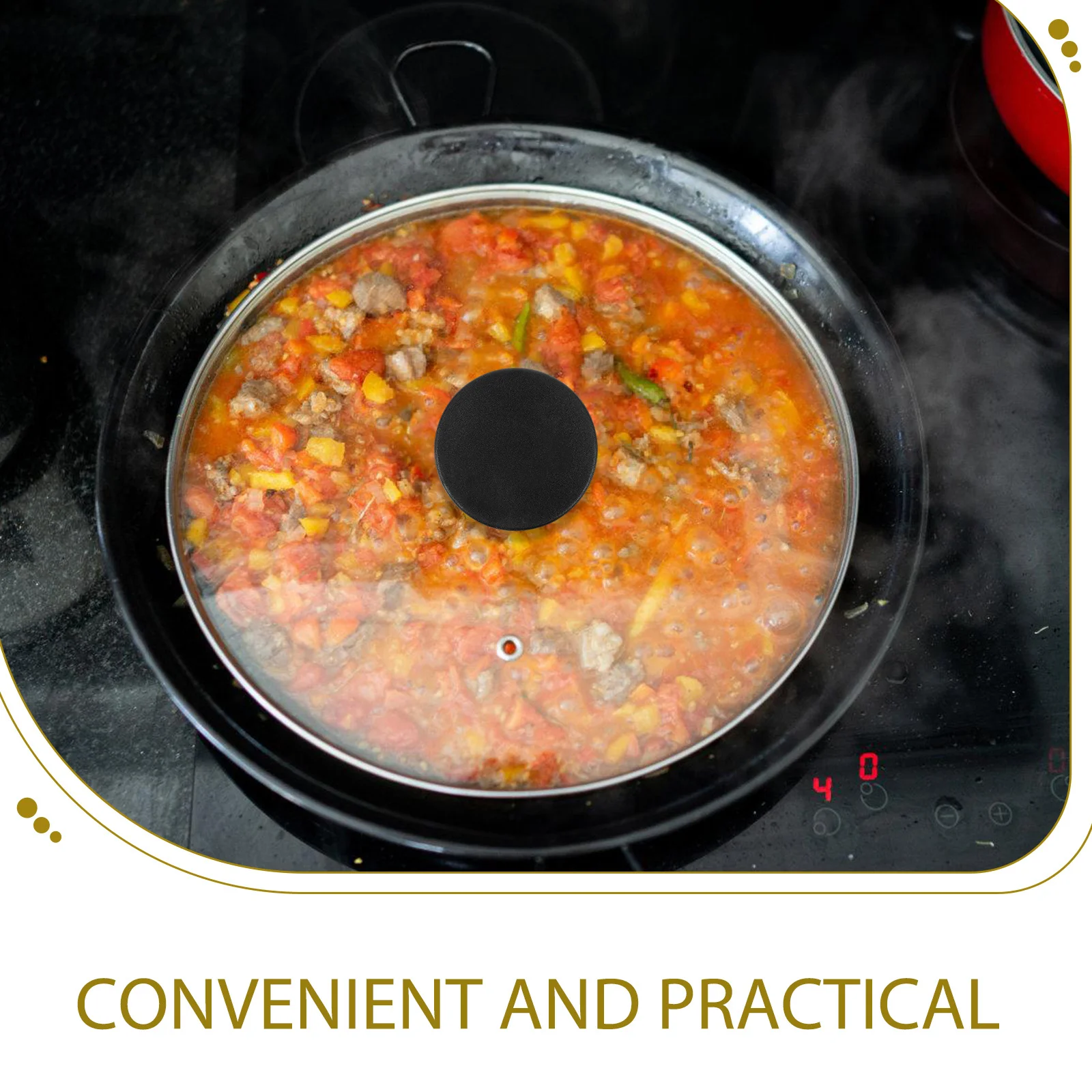 2Pcs Sturdy Oven Knob Metal Pot Lid Knob Replacement Universal Lid Handle for Cookware Wok Pan Milk Pot Heat-Resistant Use