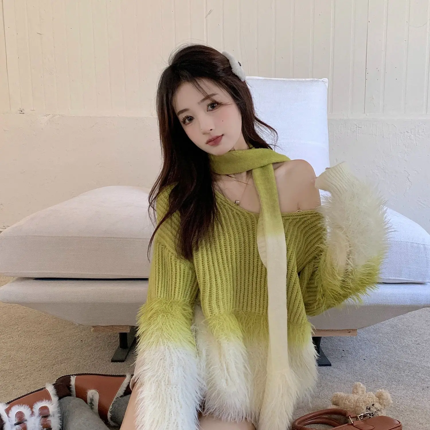 

Sweaters Jumpers Pullovers Woman Knit Casual Side Slit Coffee Tassels Weekend Lazy Lounging High Collar Tops Fall Basic Everyday