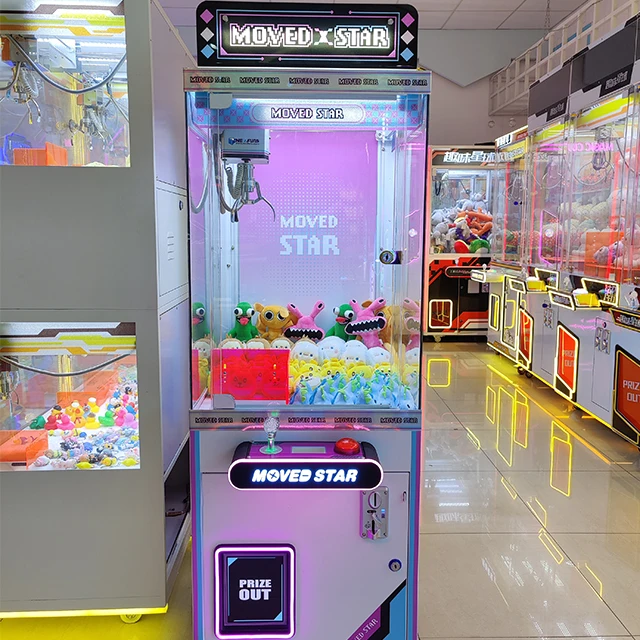 Small Claw Crane Machine Coin Operated Games Plush Toy Vending Machine With Bill Acceptor