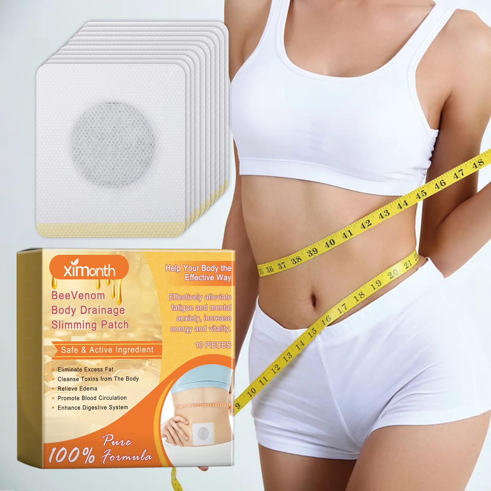 Slimming Patches Lose Weight Natural Plant Navel Patch Belly Burning Fat Detox Abdominal Contouring Shaping Firming Body Sticker