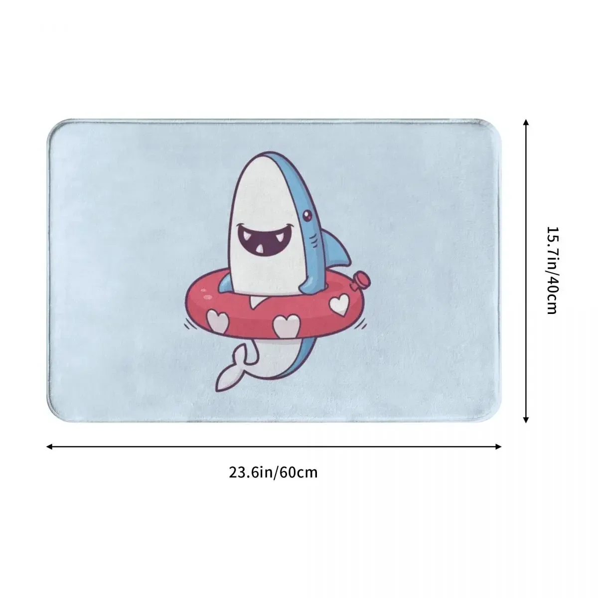 Shark Summer Fun Polyester Doormat Rug carpet Mat Footpad Anti-slip Water oil proof Entrance Kitchen Bedroom balcony toilet