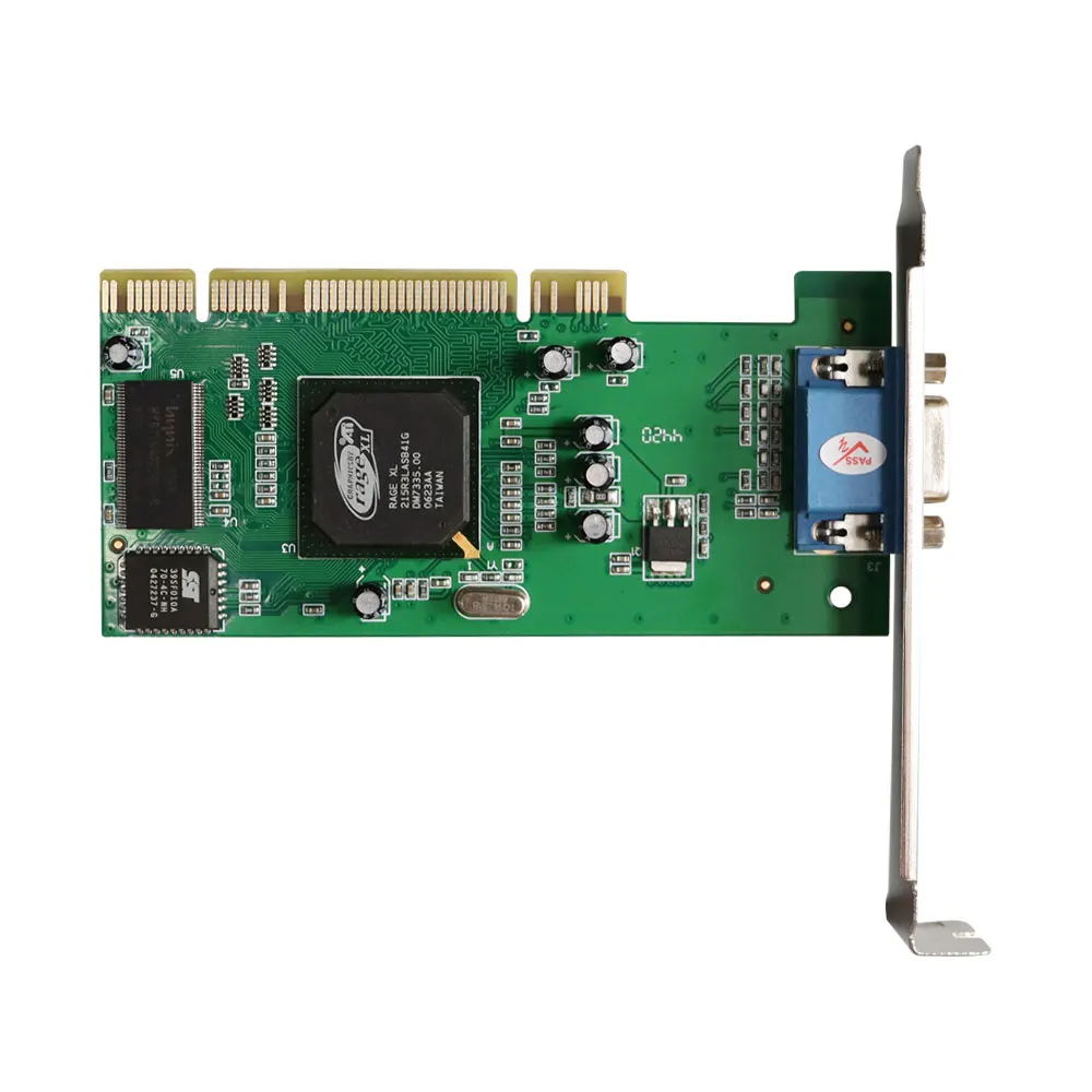 PCI VGA Display Card ATI Rage XL 8MB 32Bit Multi-Display Tractor Card PCI Video Card SDRAM VGA Card for Computer Desktop