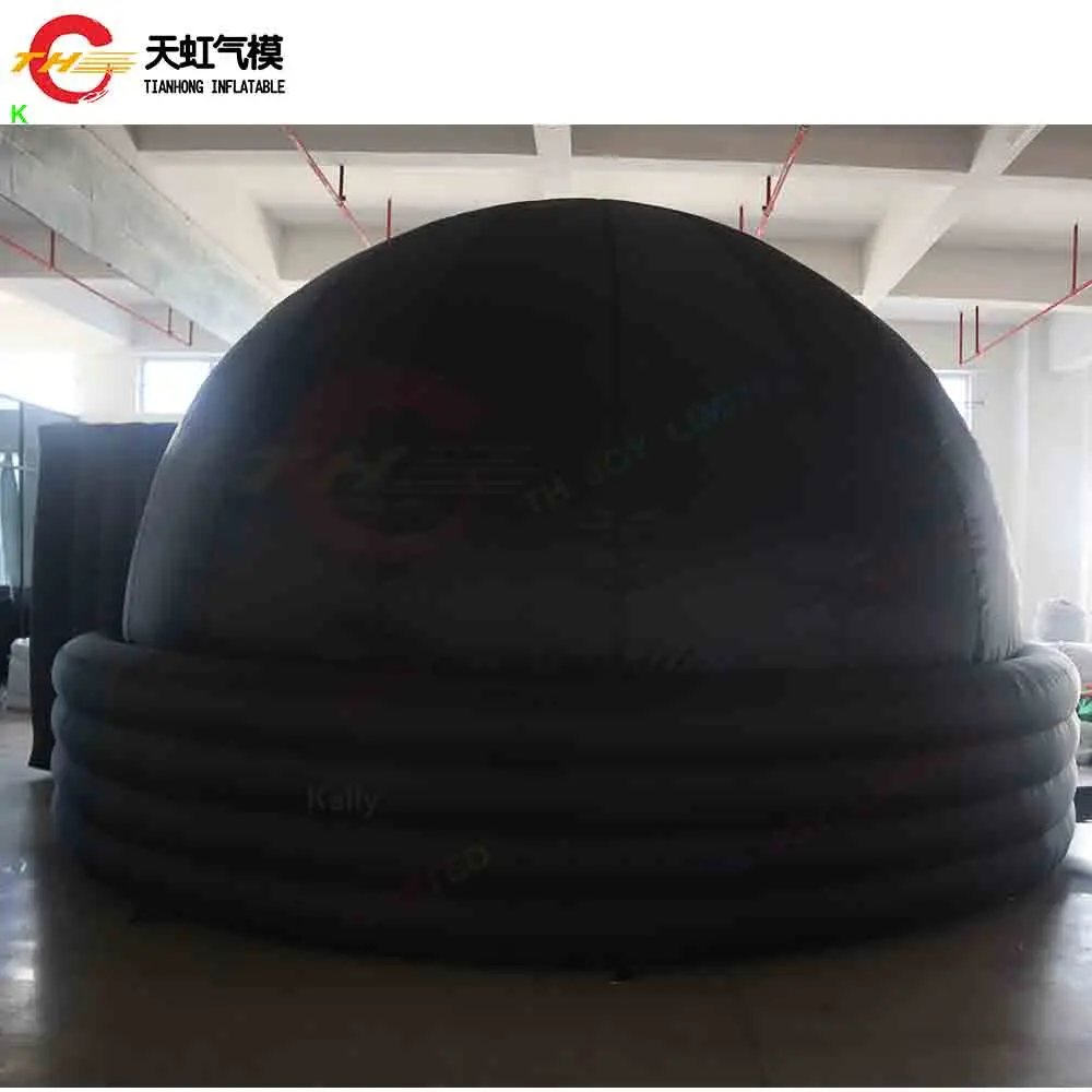 5 متر/6 متر أسود نفخ القبة السماوية قبة خيمة مدرسة علم الفلك تدريس الفيلم مشاهدة الإسقاط خيمة قابلة للنفخ مع منفاخ