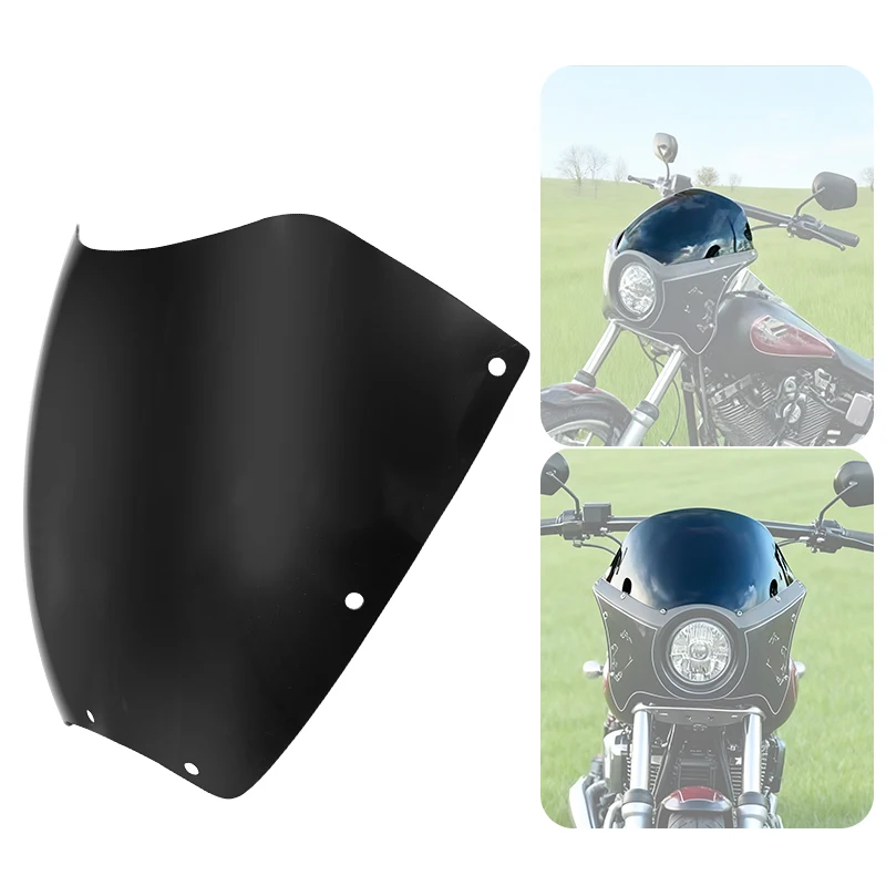 

For Harley Cafe Racer Sporster Dyna Softail FXST FLST 2006-2017 Motorcycle Front Windscreens Odometer Visor Front Wind Shield