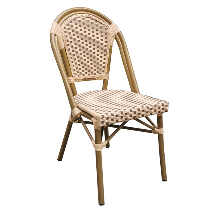 L-135 Rattan Furniture Outdoor Restaurant Bistro Garden French Bamboo Bar Cafe Patio Rattan Chair