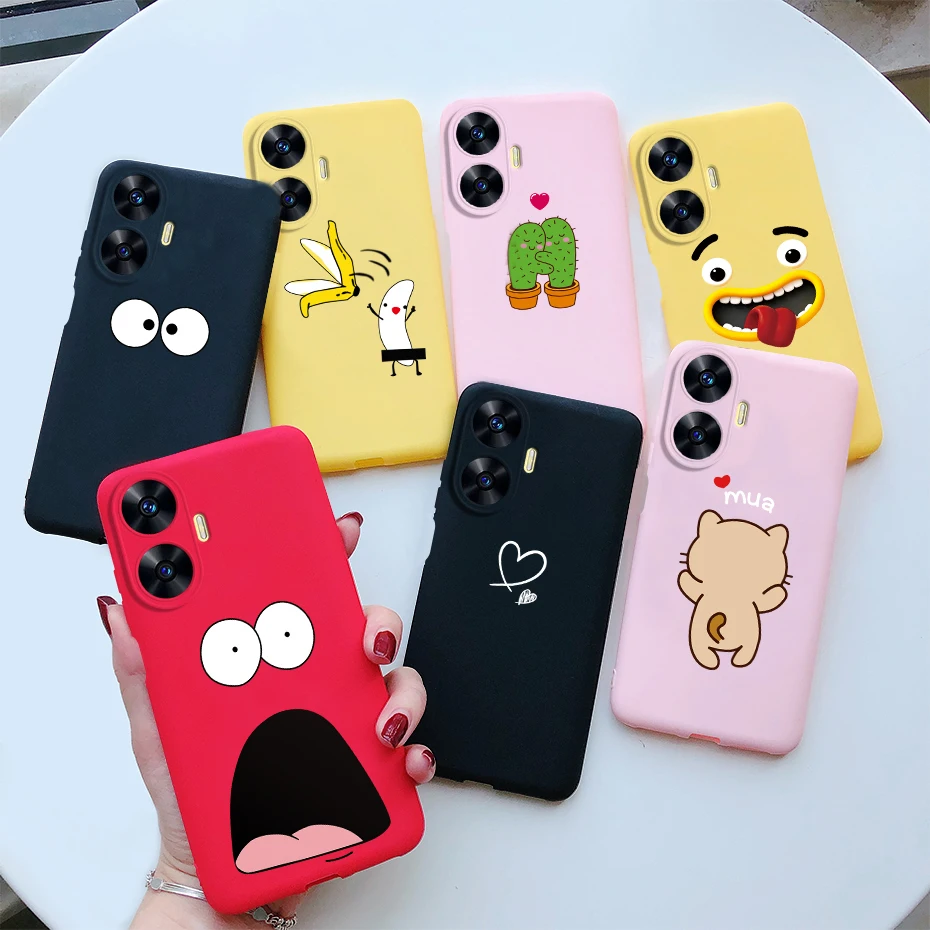 Phone Case for Realme C55 Case RMX3710 Bumper Cute Cartoon Soft Silicone Back Cover for Realme C55 RealmeC55 Funda C 55 Coque