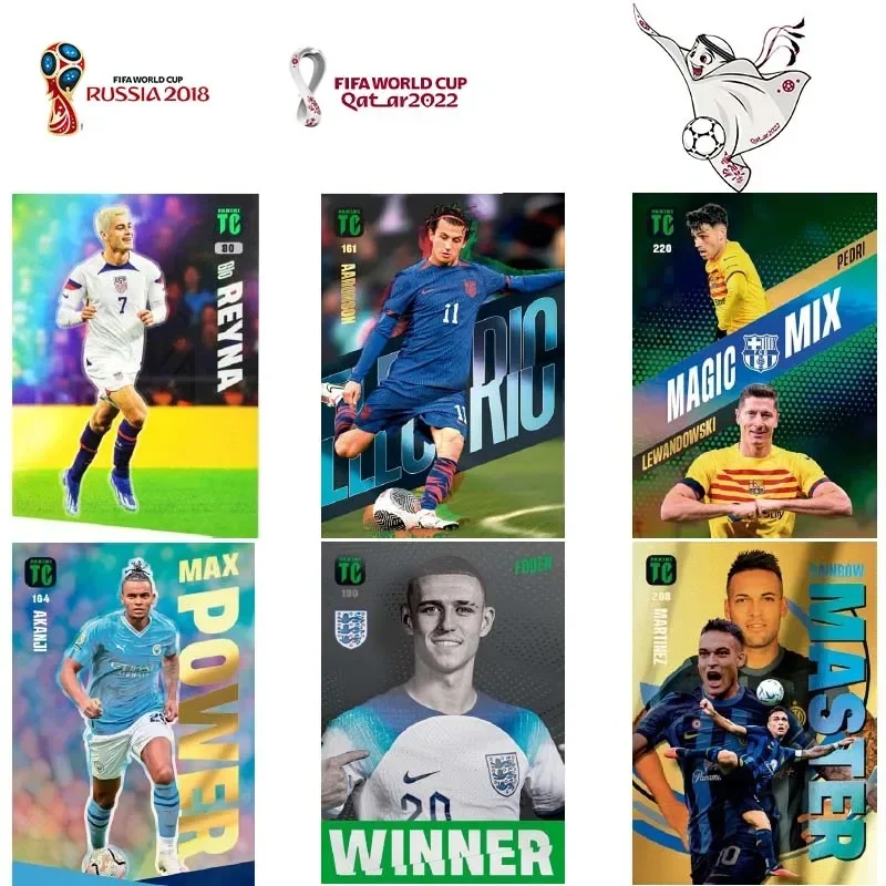 Original Panini 2024 FIFA Top Class World Cupp Pure Football Star Game Collection Cards Mbappé Messi Ronaldo Rare Cards Toys