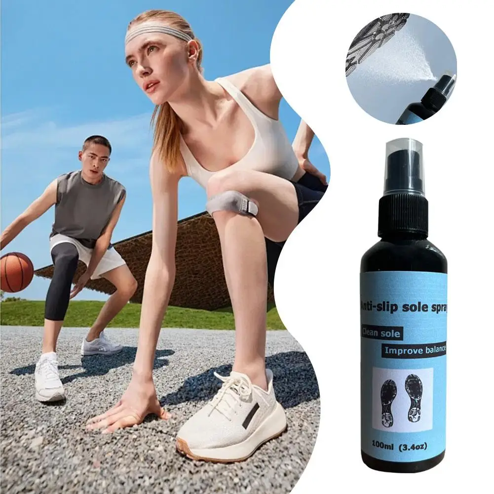 Basketball Shoe Grip Spray 100ml Anti-Slip Sole Spray Spray For Basketball Shoes Shoe Sole Protector Improves Traction Clea I4F1