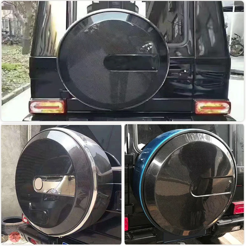 Car Spare Tire Cover for Mercedes Benz G Class G500 W463 G55 G65 G63 2008-2014 Rear Tire Cover Body Kit Carbon Fiber