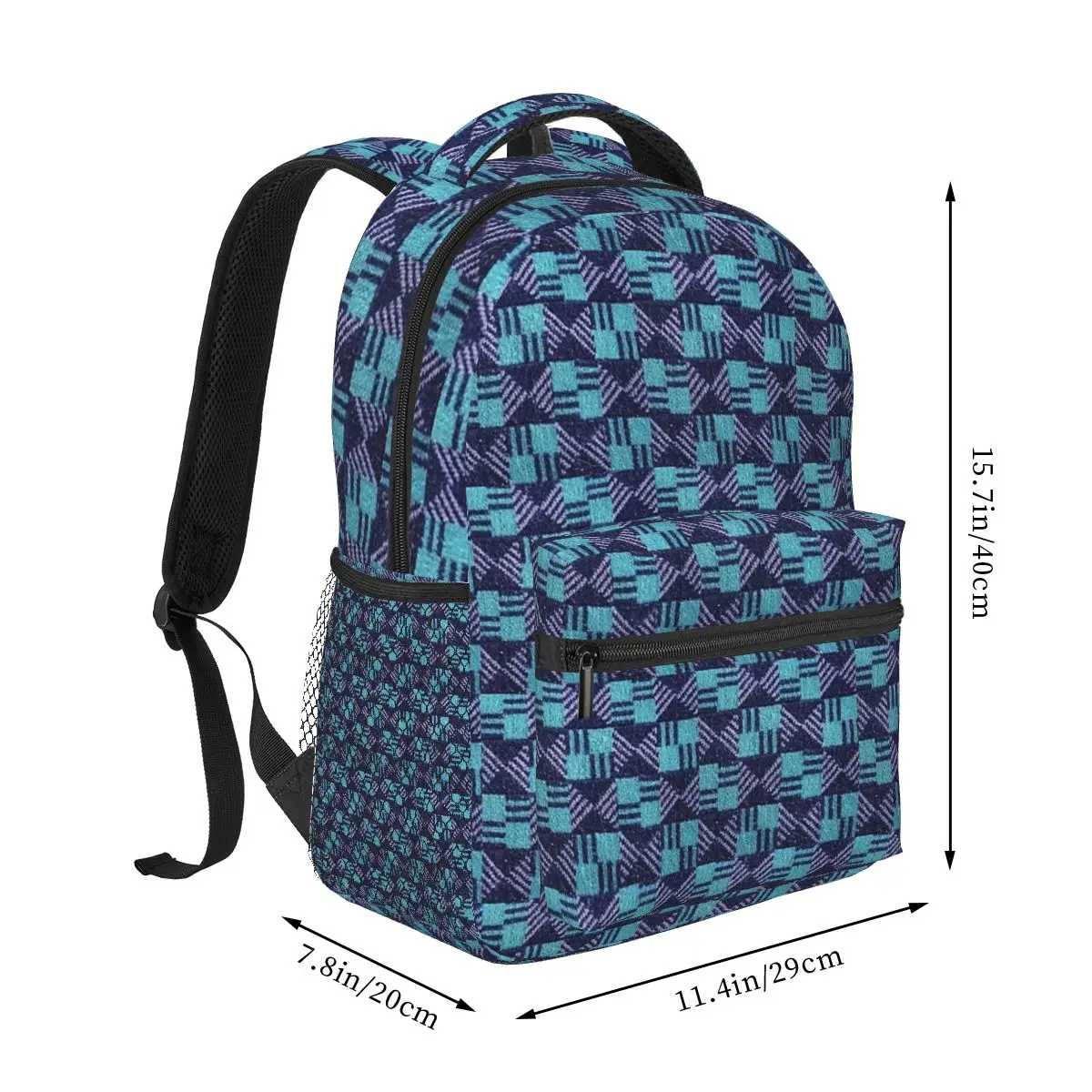 Waterloo And City Line - London Underground Seat Cover Moquette Backpack School Bag Hiking Travel Daypack Bookbag Shoulder Bags