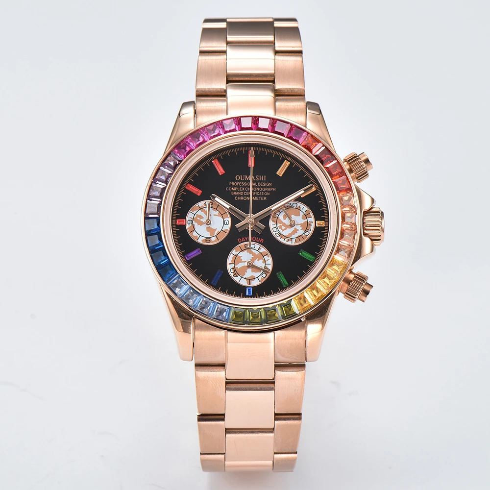 Custom Logo Rainbow Quartz Watch