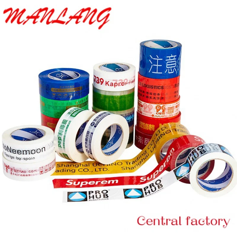 

Custom mailing box packaging tape custom logo printed plastic adhesive tape with company name