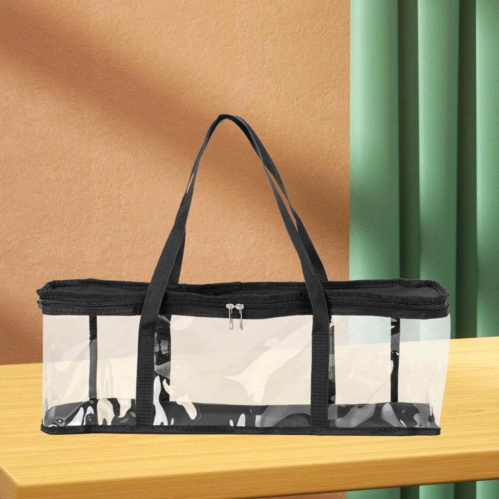 CD Storage Bag CD Holder Case with Handles ,Display Clear Window Transparent ,CD