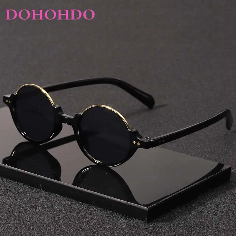 

DOHOHDO Metal Steampunk Sunglasses Men Women Fashion Round Glasses Brand Designer Vintage Glasses High Quality Oculos De Sol