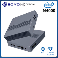 SOYO M2 Air Mini PC Intel Celeron N4000 CPU Window11 6 ГБ ОЗУ 128 ГБ ПЗУ Двухдиапазонный WiFi VGA Портативный мини-компьютер BT4