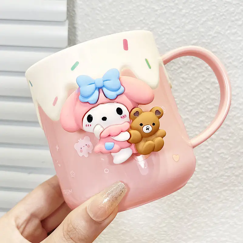 Sanrio-taza para enjuague bucal para niños, taza creativa para cepillo de dientes para el hogar con dibujos de kuromi, my melody, taza para cepillo de dientes Kawaii, venta al por mayor